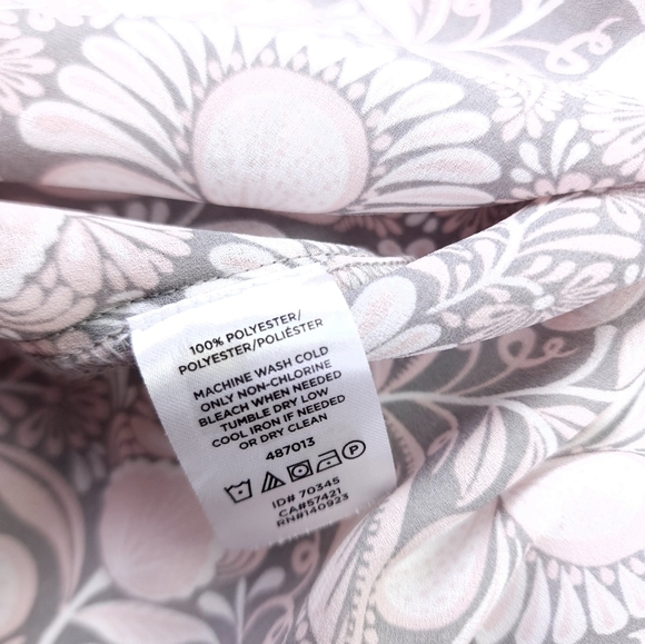 Loft Grey Pink Floral Top Sz S - Picture 9 of 13
